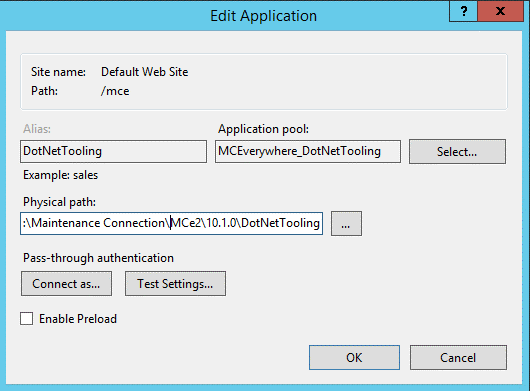 Edit Application Specific Path Step